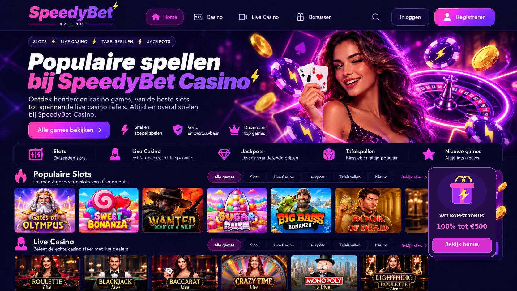 Speedybet Casino Overzicht: Slots, Live Tafels en Banking image 3
